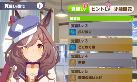 覚醒レベルは最大5でノーマル2個レアスキル2個所持 size:440x263