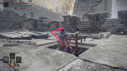 ハシゴを登ったら左側にある通路へ進む