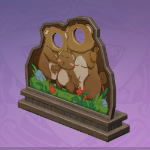 狸の顔出し看板の画像