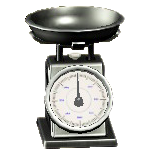 キッチンスケールのブラックの画像