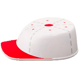 TOYなテーブルのホワイト×レッドの画像