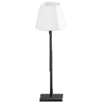 マウントシェードのフロアランプのホワイトの画像