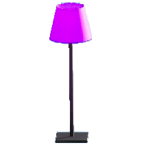 マウントシェードのフロアランプのパープルの画像