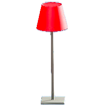 マウントシェードのフロアランプのレッドの画像