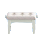 ピアノのイスのホワイトの画像