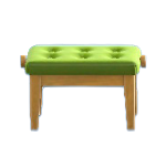 ピアノのイスのライトグリーンの画像