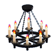 キャンドルのシャンデリア画像