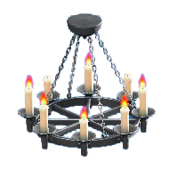 キャンドルのシャンデリアのシルバーの画像