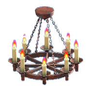 キャンドルのシャンデリアの錆の画像