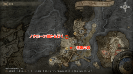 ノクローンのスカラベのマップ