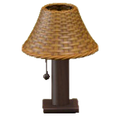 ラタンのテーブルランプ画像