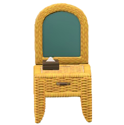 ラタンのドレッサーのライトブラウンの画像