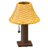 ラタンのテーブルランプのライトブラウンの画像