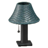 ラタンのテーブルランプのグレーの画像