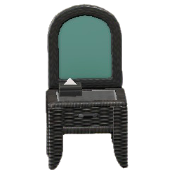 ラタンのドレッサーのブラックの画像