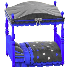 キュートなベッドのブルーの画像