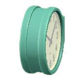 りょうめんウォールクロックのグリーンの画像