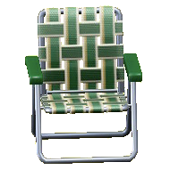 ビニールチェアのグリーンの画像