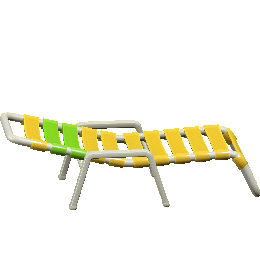 ビーチベッドのイエローの画像