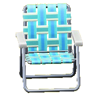 ビニールチェアのブルーの画像