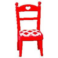 キュートなチェアのレッドの画像