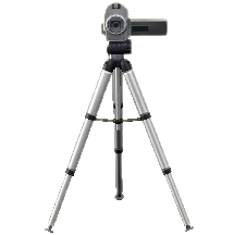 ビデオカメラのシルバーの画像