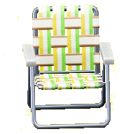 ビニールチェアのイエローの画像