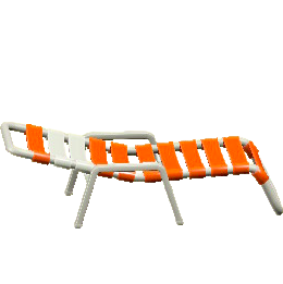 ビーチベッドのオレンジの画像