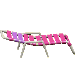 ビーチベッドのピンクの画像