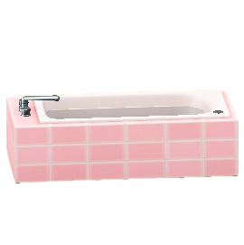 バスタブのピンクの画像