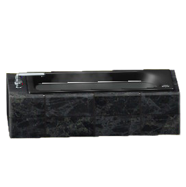 バスタブの黒大理石の画像