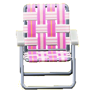 ビニールチェアのピンクの画像