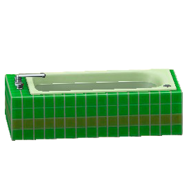 バスタブのグリーンの画像