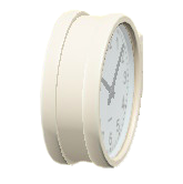 りょうめんウォールクロックのホワイトの画像