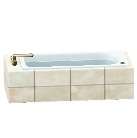 バスタブの白大理石の画像