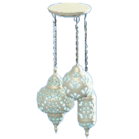 モロッカンランプのホワイトの画像