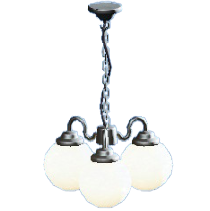 まるいシャンデリアのシルバーの画像