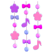 ゆめかわなつりさげかざりのピンクの画像