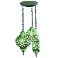 モロッカンランプのグリーンの画像