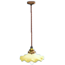 ミルクガラスランプのイエローの画像