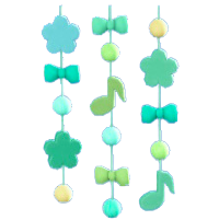 ゆめかわなつりさげかざりのグリーンの画像