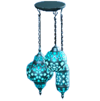 モロッカンランプのブルーの画像