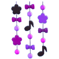 ゆめかわなつりさげかざりのブラックの画像