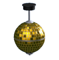 ミラーボールのゴールドの画像