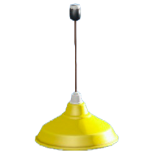 ホーローのランプのイエローの画像