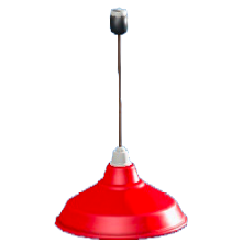 ホーローのランプのレッドの画像