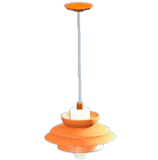 ノルディックなペンダントライトのオレンジの画像