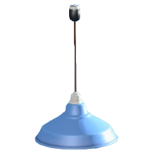 ホーローのランプのブルーの画像