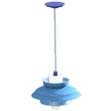 ノルディックなペンダントライトのブルーの画像