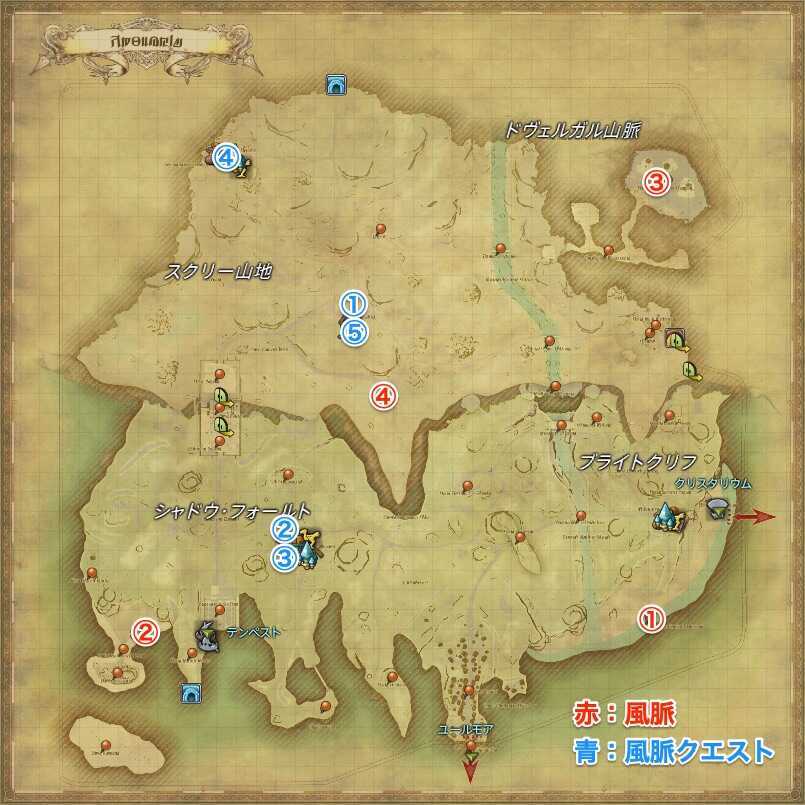 コルシア島風脈マップ